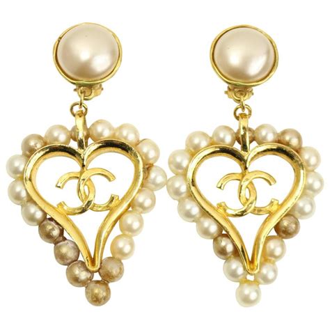 chanel love heart earrings|chanel earrings official site.